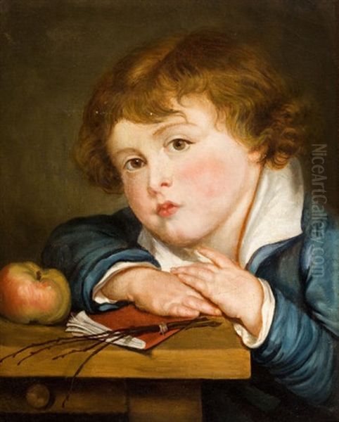 Boy With An Apple - view 1