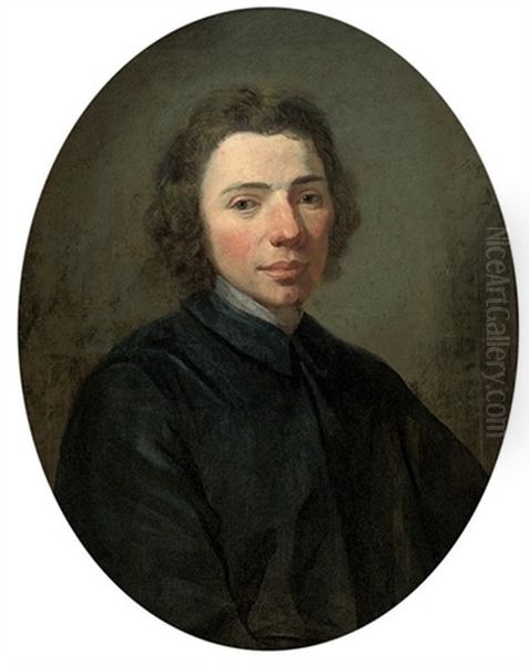 Portrait Of Jean Fachot In Black Priest's Robes - view 1