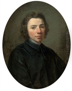 Portrait Of Jean Fachot In Black Priest's Robes