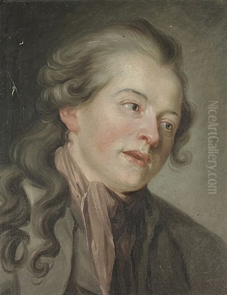 Portrait Of A Man, In A Brown Coat And Rust Cravat - view 1