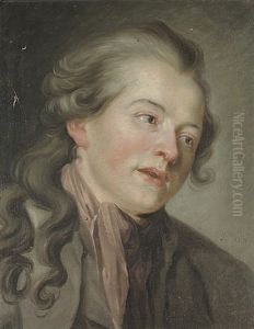 Portrait Of A Man, In A Brown Coat And Rust Cravat