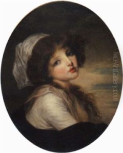 Ritratto Di Fanciulla In Abito E Cuffia Bianca by Jean Baptiste Greuze
