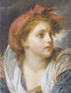 A Girl Wearing A Red Headscarf