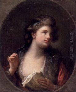 Kvinnoportratt by Jean Baptiste Greuze