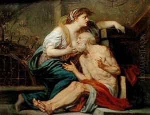 Cimon And Pero: Roman Charity by Jean Baptiste Greuze