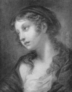 Portrait De Jeune Fille De Profil by Jean Baptiste Greuze