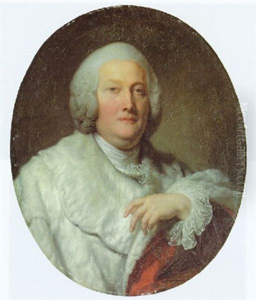 Portrait Of Cardinal De Bernis, Bust-length, In A Fur Coat - view 1