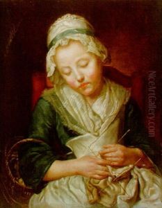La Petite Dormeuse by Jean Baptiste Greuze