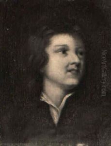 A Boy, Head And Shoulders, Laughing by Jean Baptiste Greuze
