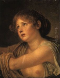 Portrait Of A Young Girl, En Deshabille by Jean Baptiste Greuze