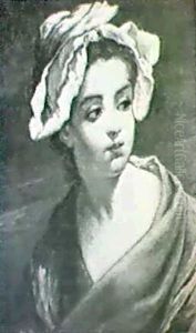 Peasant Child In A White Bonnet by Jean Baptiste Greuze