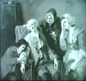 Famille Entourant L'aieul by Jean Baptiste Greuze