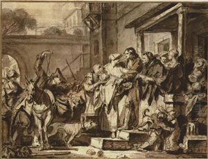 The Departure For The Wet-nurse by Jean Baptiste Greuze