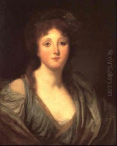 Sketch For A Portrait Of Madame De Viette by Jean Baptiste Greuze