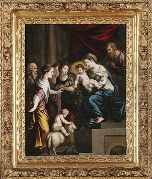 Die Heilige Familie Mit Johannesknaben Und Heiligen - view 1