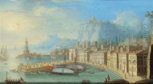 Capriccio Di Napoli Visto Dalla Marinella by Jan van Grevenbroeck the Younger
