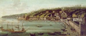 Napoli, Posillipo Da Ghiaja, Blick Auf Den Posillipo Bei Neapel Von Der Ghiaja Aus by Jan van Grevenbroeck the Younger