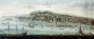 A View Of Naples by Jan van Grevenbroeck the Younger
