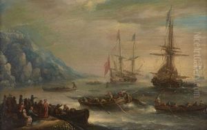 La Chasse A La Baleine by Orazio Grevenbroeck