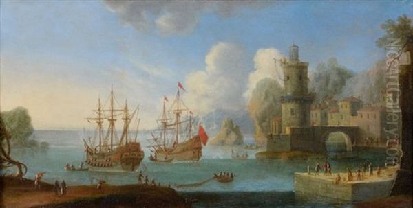 Vaisseaux Amarres Dans Un Port Mediterraneen - view 1
