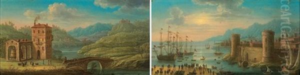 Trois Voiliers Dans La Rade D'un Port De La Mediterranee (malte ?) (+ Vue Des Vignobles Dans La Campagne Maltaise Au Moment Des Vendanges; Pair) - view 1