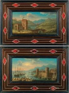 Trois Voiliers Dans La Rade D'un Port De La Mediterranee (malte?) (+ Vue Des Vignobles Dans La Campagne Maltaise Au Moment Des Vendanges; Pair)