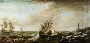 Shipping Scene On Stormy And Calm Seas Shipping Scene On Stormy And Calm Seas