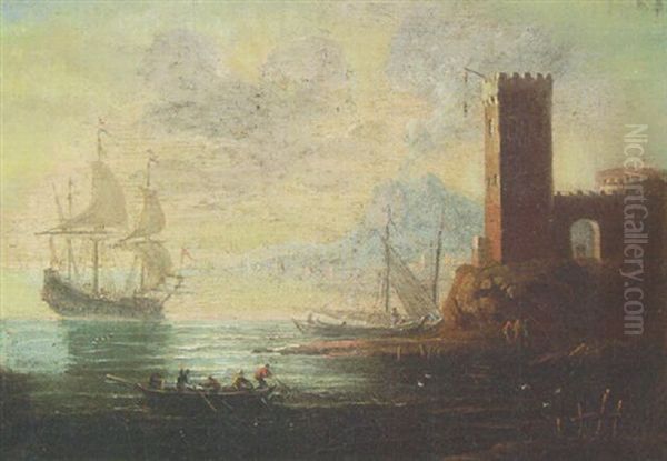 Mediterranean Port With Dutch Men-o'-war And Other Shipping At Anchor - view 1