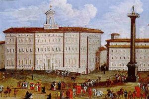 La Piazza Colona A Rome by Orazio Grevenbroeck