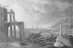 Shipping Off A Fortified Headland