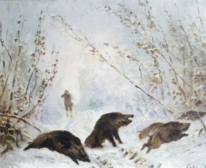 La Chasse Aux Sangliers Dans La Neige