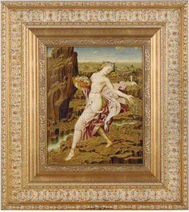 A Nymph Dancing With Flowers by Theodor Baierl