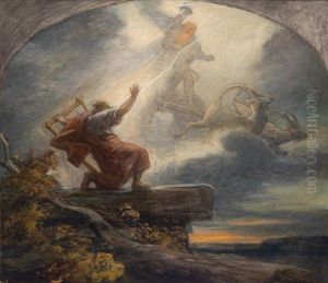Der Blitze Schleudernde Thor by Christian Ludwig Griepenkerl