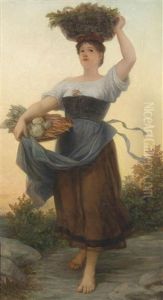 Obst Und Gemuseverkauferin by Christian Ludwig Griepenkerl