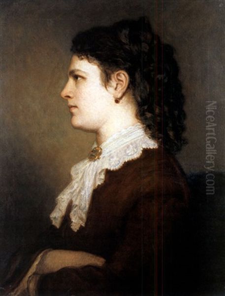 Portrait Einer Jungen Frau Im Profil - view 1