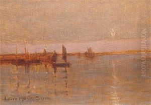 St. Ives Harbour (+ Moonlight St. Ives Harbour; Pair) by Louis Monro Grier