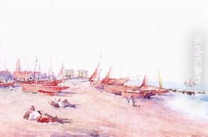 Beached Fishing Boats At Eastbourne Beached Fishing Boats At Eastbourne