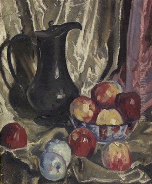Still Life Jug And Apples - view 1