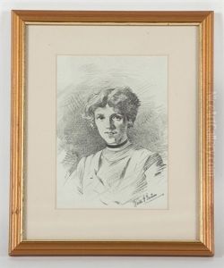 Portrait Of The Artist's Niece by Walter Graham Grieve
