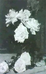 Still Life Of Roses In A Vase
