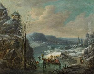Winter Landscape by Jan Griffier the Elder