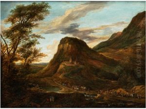 Landschaft Mit Reisenden by Jan Griffier the Elder