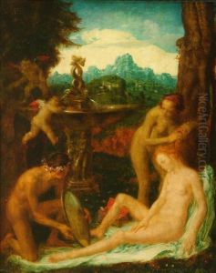 Venus At Her Toilet by Theodor Baierl