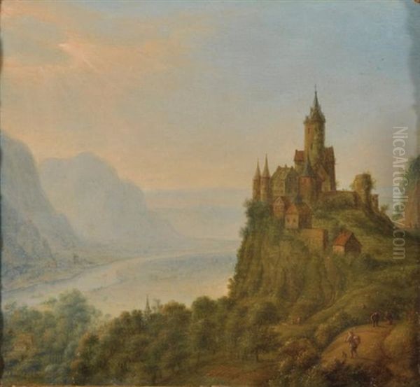 Chateau Surplombant La Vallee Du Rhin - view 1