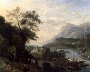 Paysage Fluvial Anime De Nombreux Personnages