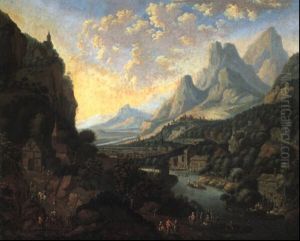 Flu Landschaft Mit Figurenstaffage