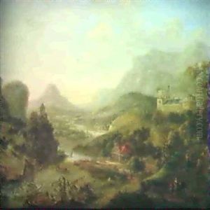 Belebte Flusslandschaft