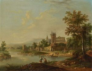 River Landscape by Jan Griffier the Younger