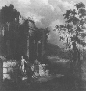 A Classical Landscape With Figures by Jan Griffier the Younger
