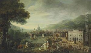 A Capriccio Of London As A Seaport, With The Bank Of England, Monument, Westminster Abbey, And Saint Paul's Cathedral